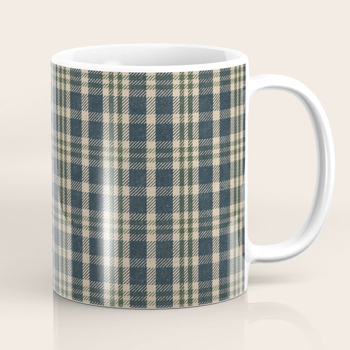 North Country Plaid - classic blue and green Coffee Mug Gallery Image 1