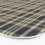 North Country Plaid - classic blue and green Bath Mat Gallery Image 3