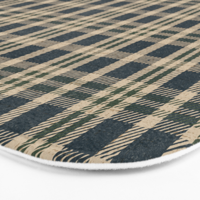 North Country Plaid - classic blue and green Bath Mat Gallery Image 3