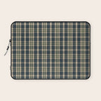 North Country Plaid - classic blue and green Laptop Sleeve Gallery Image 1