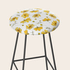 Yellow Cosmos Flowers Stool Gallery Image 2