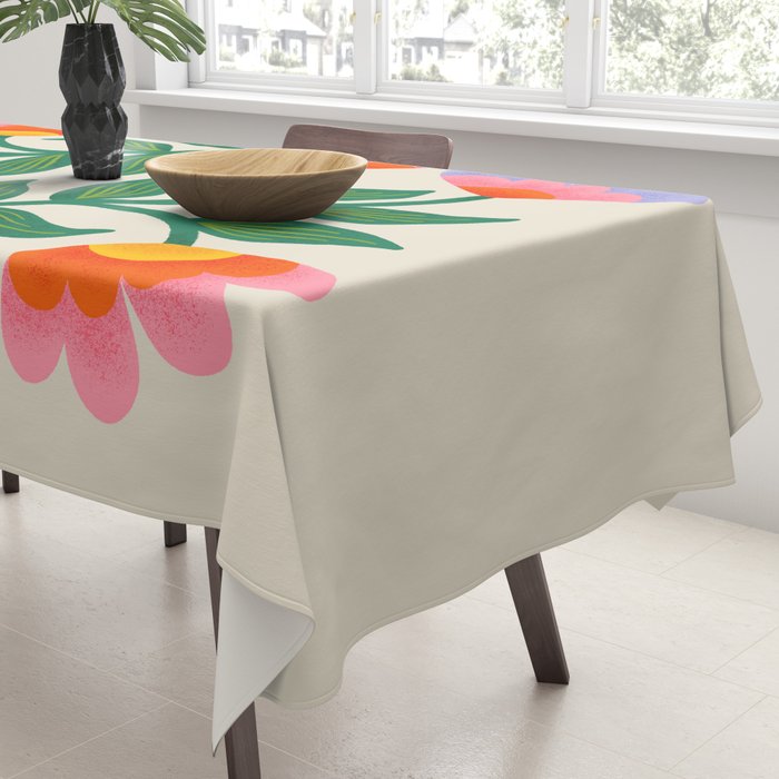 Symmetrical Flowers 1 Tablecloth Gallery Image 3