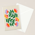 Symmetrical Flowers 1 Stationery Card Gallery Image 2