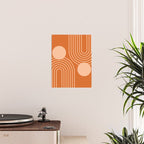 Mid Century Modern Geometric 194 in Orange Shades Poster Gallery Image 2
