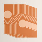 Mid Century Modern Geometric 194 in Orange Shades Wrapping Paper Gallery Image 3