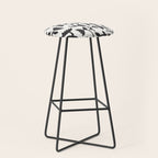 Linocut Tulip Pattern #3 Stool Gallery Image 1
