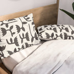 Linocut Tulip Pattern #3 Pillow Sham Gallery Image 2