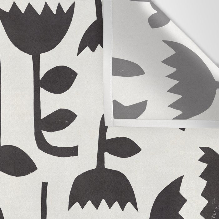 Linocut Tulip Pattern #3 Wall Tapestry Gallery Image 3