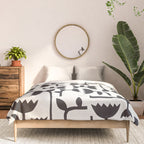 Linocut Tulip Pattern #3 Comforter Gallery Image 3