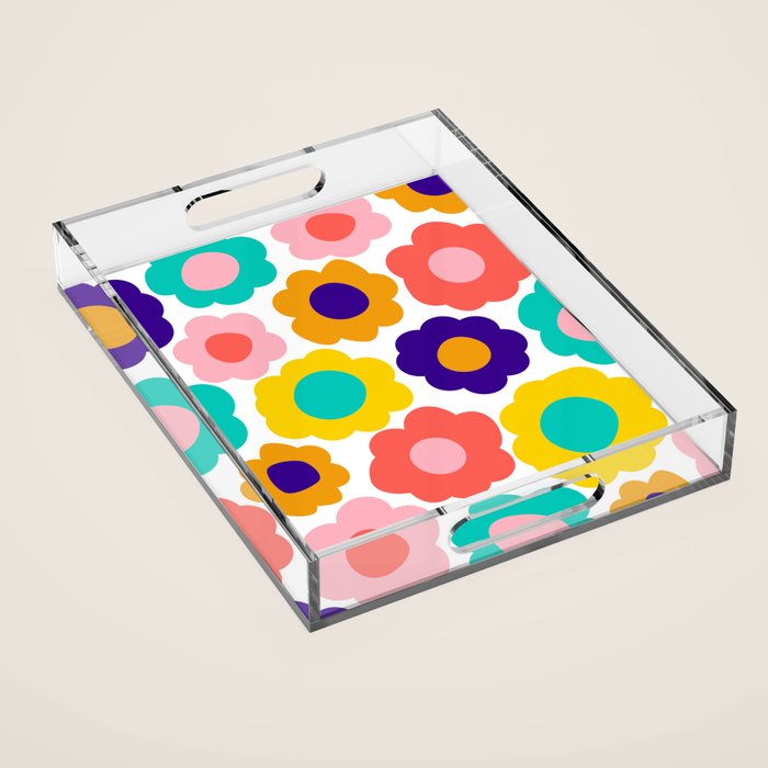 Flowers Pop Acrylic Tray Gallery Image 1