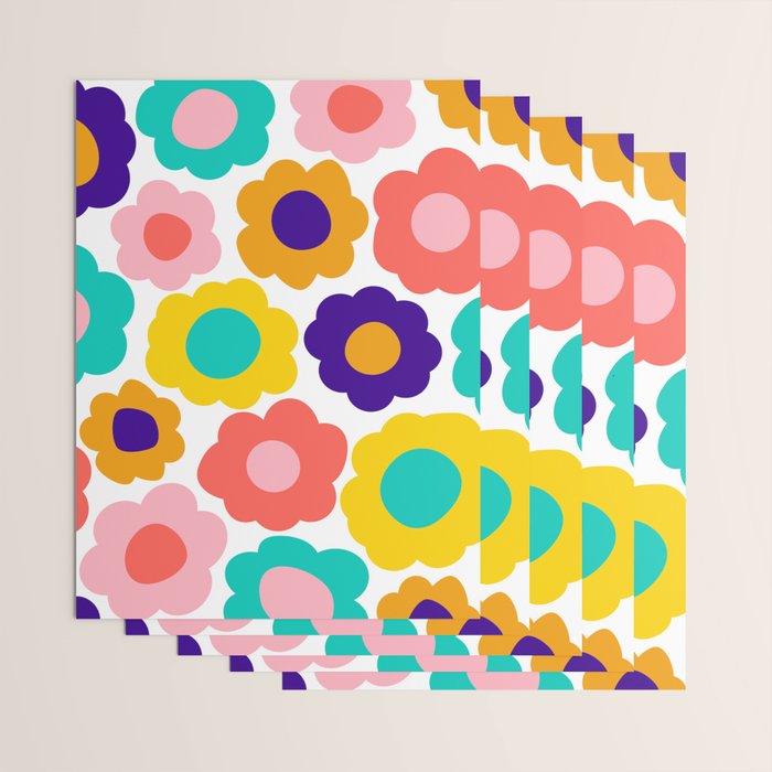 Flowers Pop Wrapping Paper Gallery Image 3
