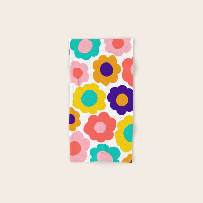 Flowers Pop Bath Towel Gallery Image 1