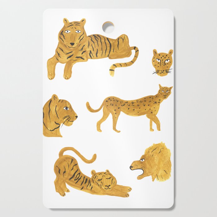 Tiger Lion Cheetah pattern  Cutting Board Gallery Image 1