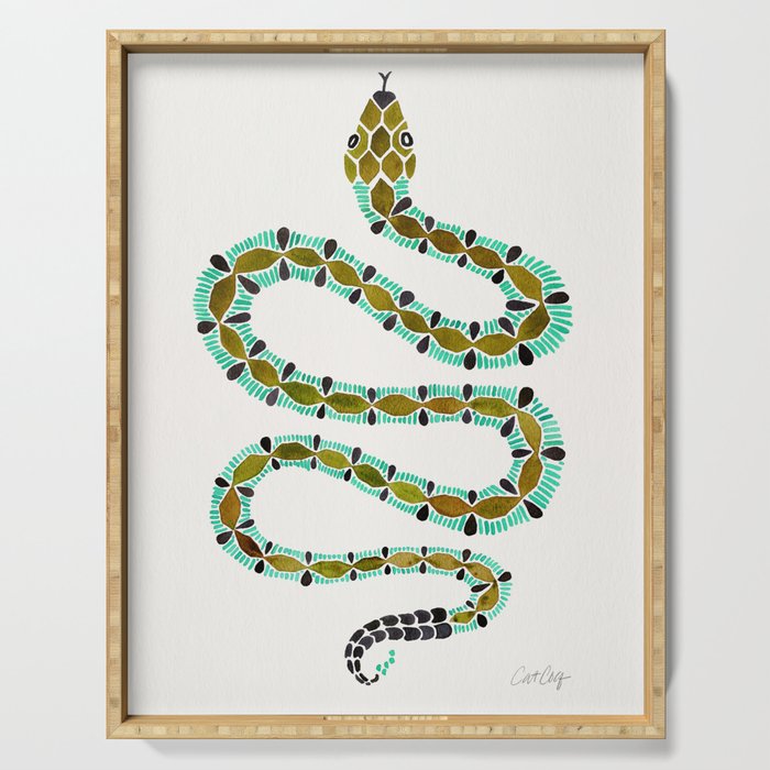 Turquoise Serpent Serving Tray Gallery Image 1