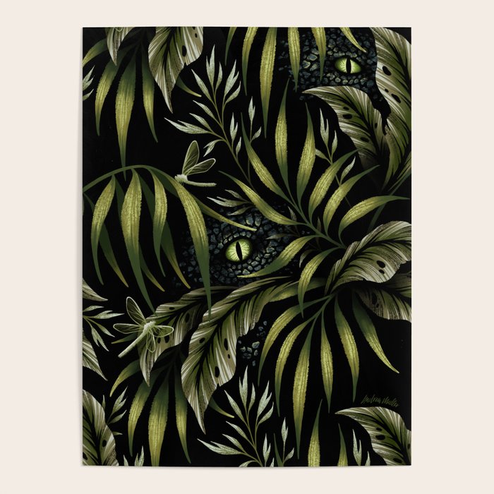 Jurassic Jungle - Camo Green Poster Gallery Image 1