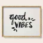 Good Vibes â Black Ink Serving Tray Gallery Image 1