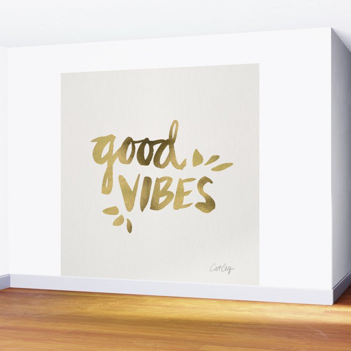 Good Vibes - Gold Ink Wall Mural Gallery Image 2
