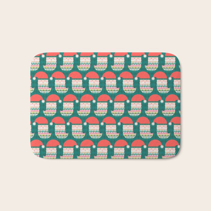 Happy Holidays Santa Claus Bath Mat Gallery Image 1