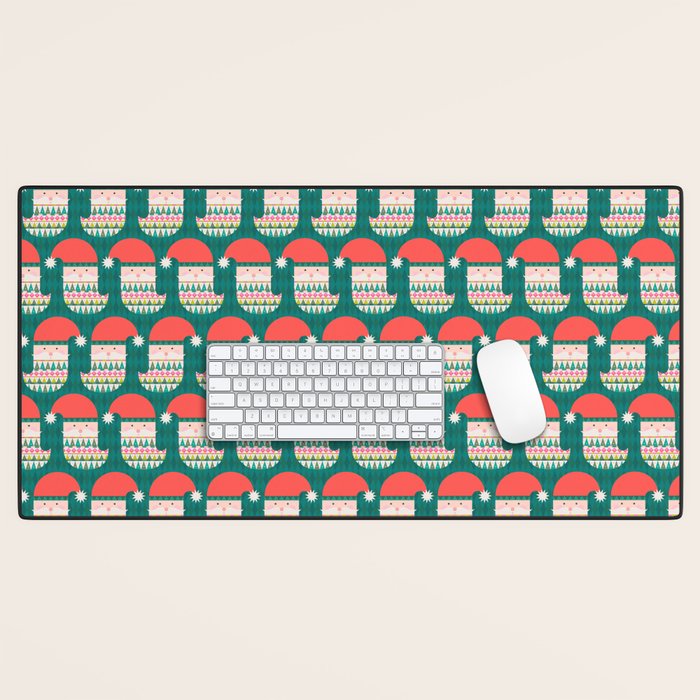 Happy Holidays Santa Claus Desk Mat Gallery Image 1