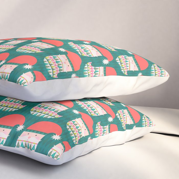 Happy Holidays Santa Claus Pillow Sham Gallery Image 3