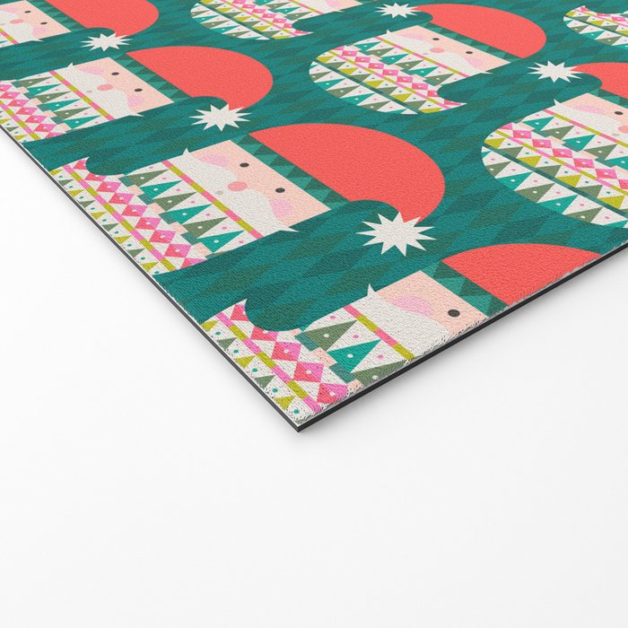 Happy Holidays Santa Claus Welcome Mat Gallery Image 2
