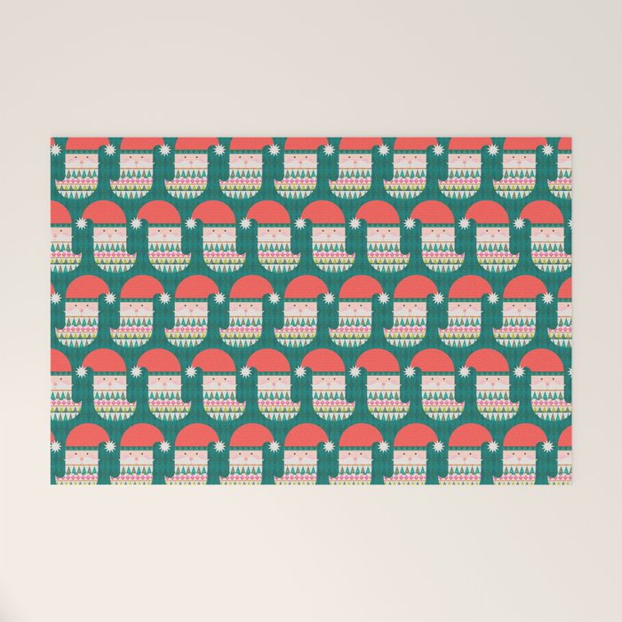 Happy Holidays Santa Claus Welcome Mat Gallery Image 1