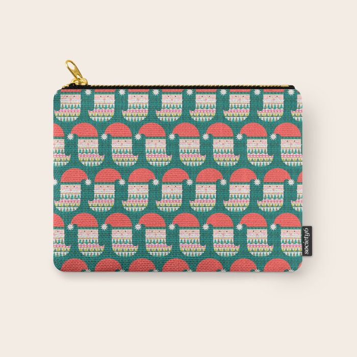 Happy Holidays Santa Claus Carry All Pouch Gallery Image 1