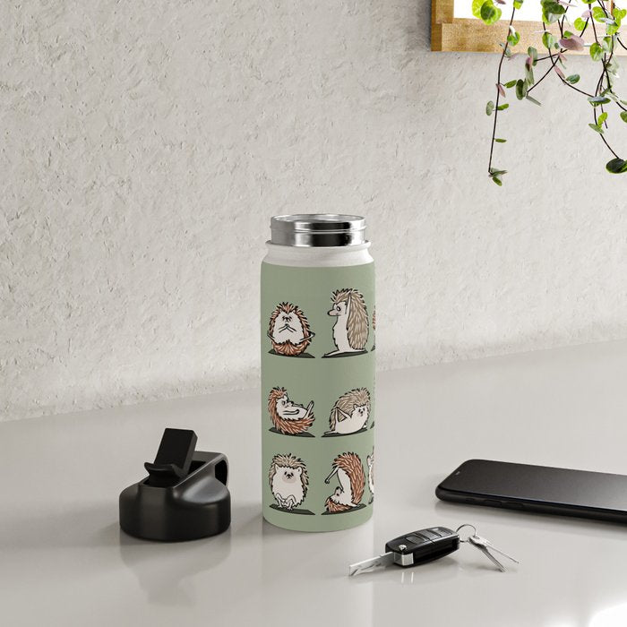 Hedgehog Yoga Water Bottle Gallery Image 5