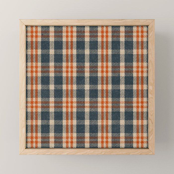 North Country Plaid - classic blue and red Mini Art Print Gallery Image 1
