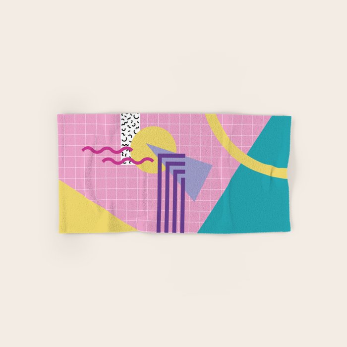 Memphis pattern 72 - 80s / 90s Retro Bath Towel Gallery Image 1