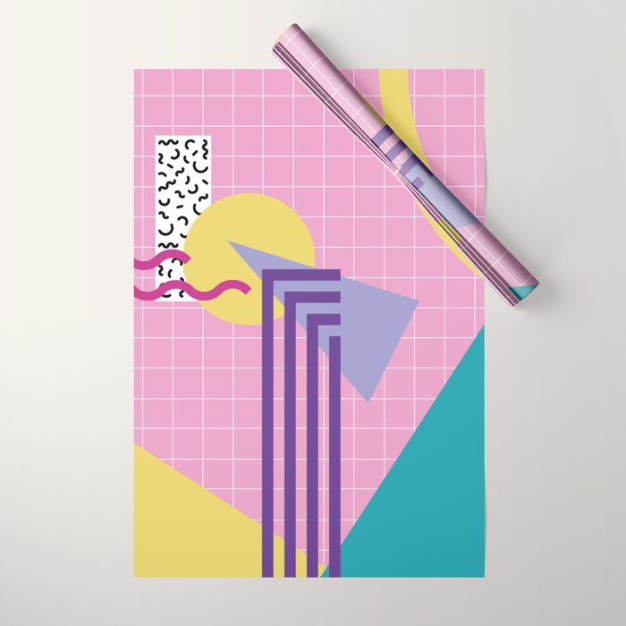 Memphis pattern 72 - 80s / 90s Retro Wrapping Paper Gallery Image 1