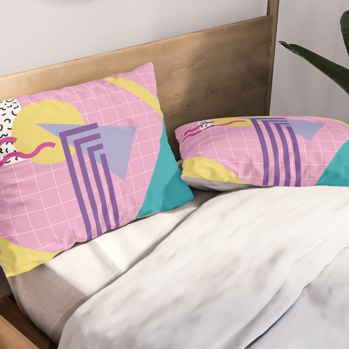 Memphis pattern 72 - 80s / 90s Retro Pillow Sham Gallery Image 2