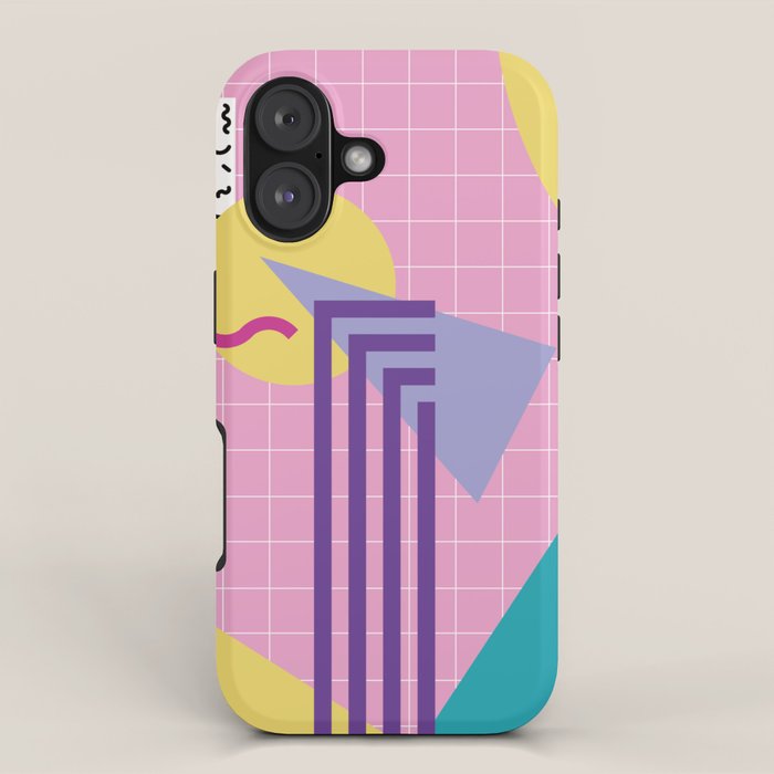 Memphis pattern 72 - 80s / 90s Retro iPhone Case Gallery Image 1
