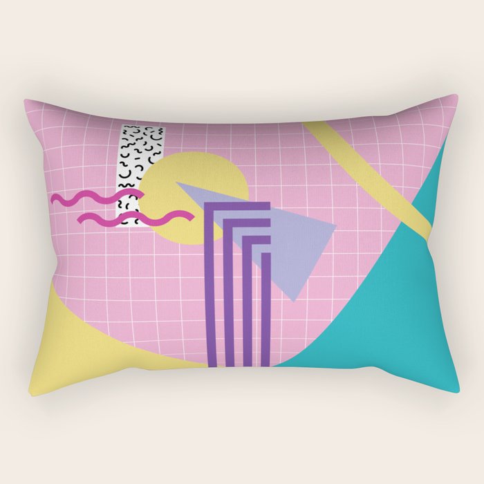 Memphis pattern 72 - 80s / 90s Retro Rectangular Pillow Gallery Image 1