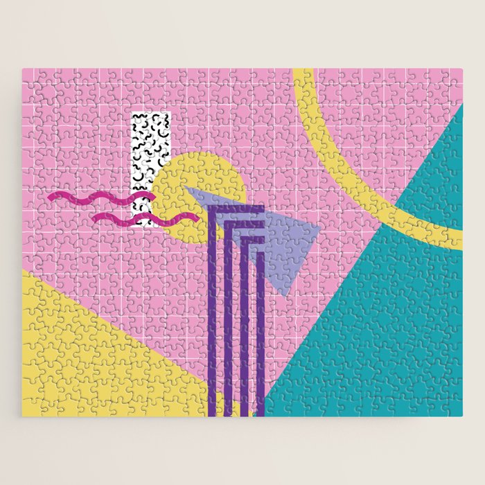 Memphis pattern 72 - 80s / 90s Retro Jigsaw Puzzle Gallery Image 1