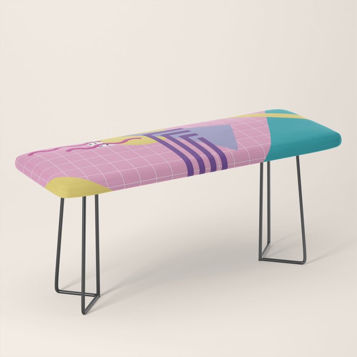 Memphis pattern 72 - 80s / 90s Retro Bench Gallery Image 1