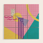 Memphis pattern 72 - 80s / 90s Retro Wood Wall Art Gallery Image 1