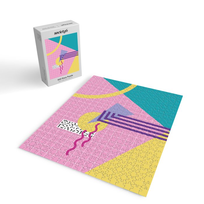 Memphis pattern 72 - 80s / 90s Retro Jigsaw Puzzle Gallery Image 2