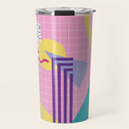 Memphis pattern 72 - 80s / 90s Retro Travel Mug Gallery Image 1