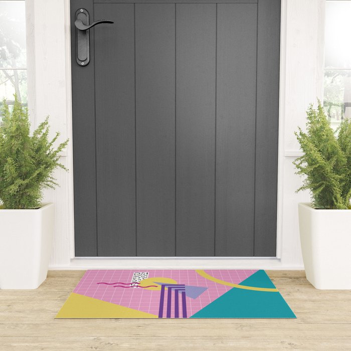 Memphis pattern 72 - 80s / 90s Retro Welcome Mat Gallery Image 3