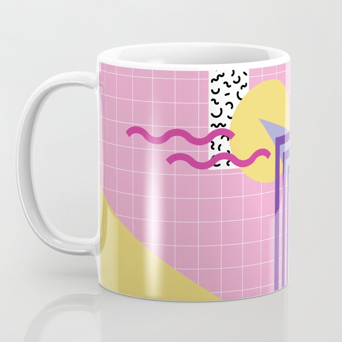 Memphis pattern 72 - 80s / 90s Retro Coffee Mug Gallery Image 3