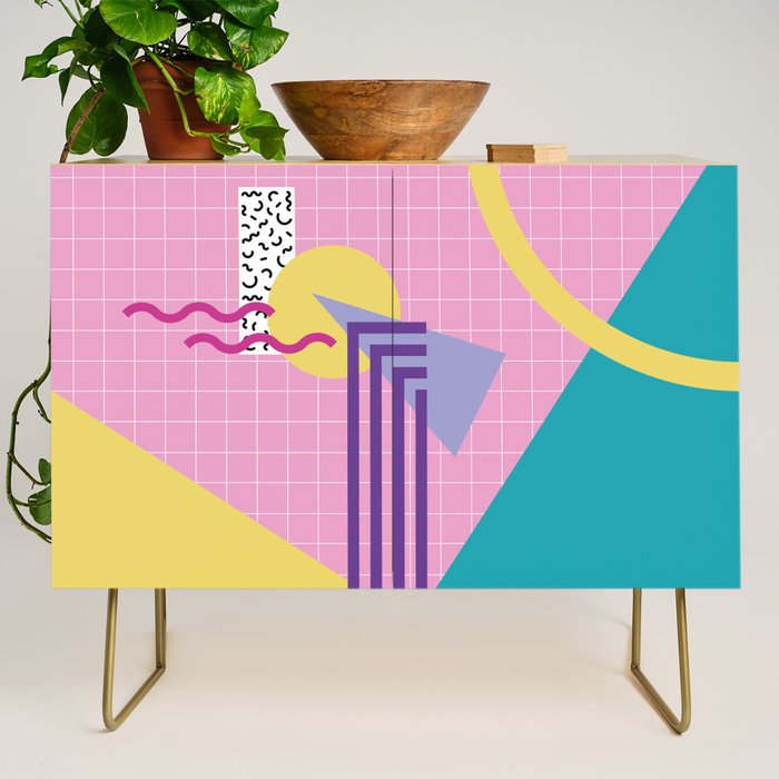Memphis pattern 72 - 80s / 90s Retro Credenza Gallery Image 1