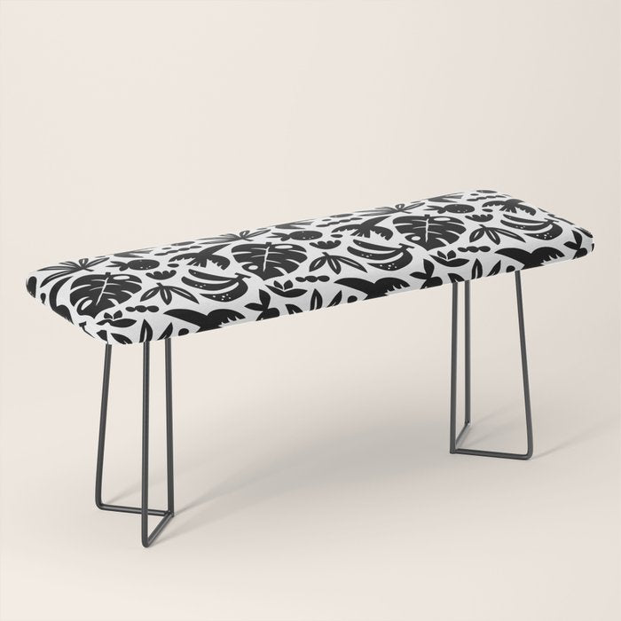 Black tropical summer nature art pattern Bench Gallery Image 1
