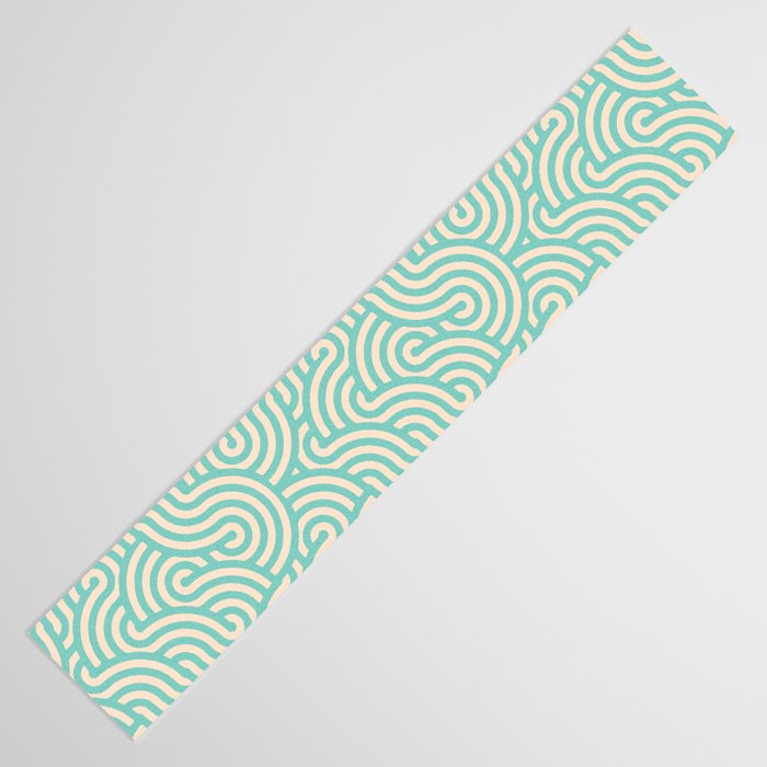 SWIRL Mint and Oat Table Runner Gallery Image 3