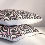Sweethearts - black, pink, and cream  Pillow Sham Gallery Image 3