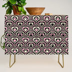 Sweethearts - black, pink, and cream  Credenza Gallery Image 1