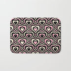 Sweethearts - black, pink, and cream  Bath Mat Gallery Image 1
