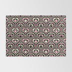 Sweethearts - black, pink, and cream  Rug Gallery Image 2