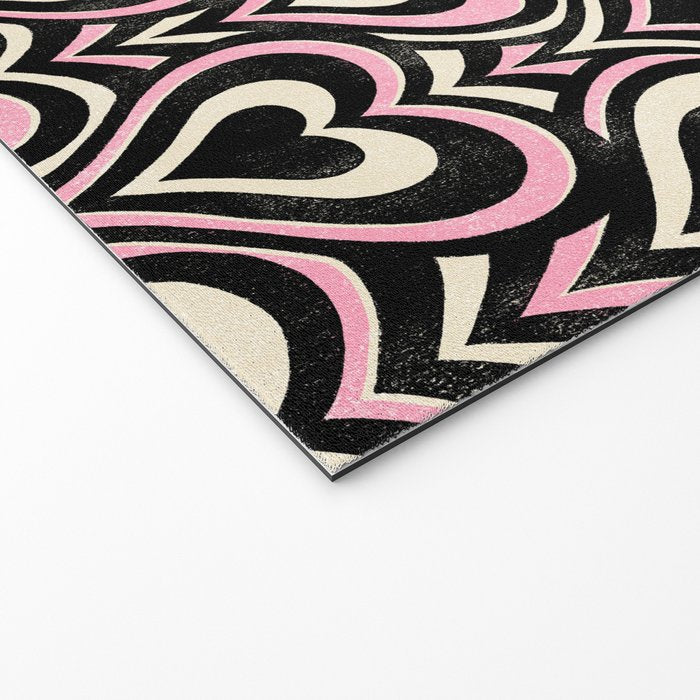 Sweethearts - black, pink, and cream  Welcome Mat Gallery Image 2