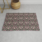 Sweethearts - black, pink, and cream  Rug Gallery Image 1